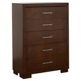 Best Furniture Outlet - Coaster - Jessica 5-drawer Bedroom Chest Cappuccino - 200715