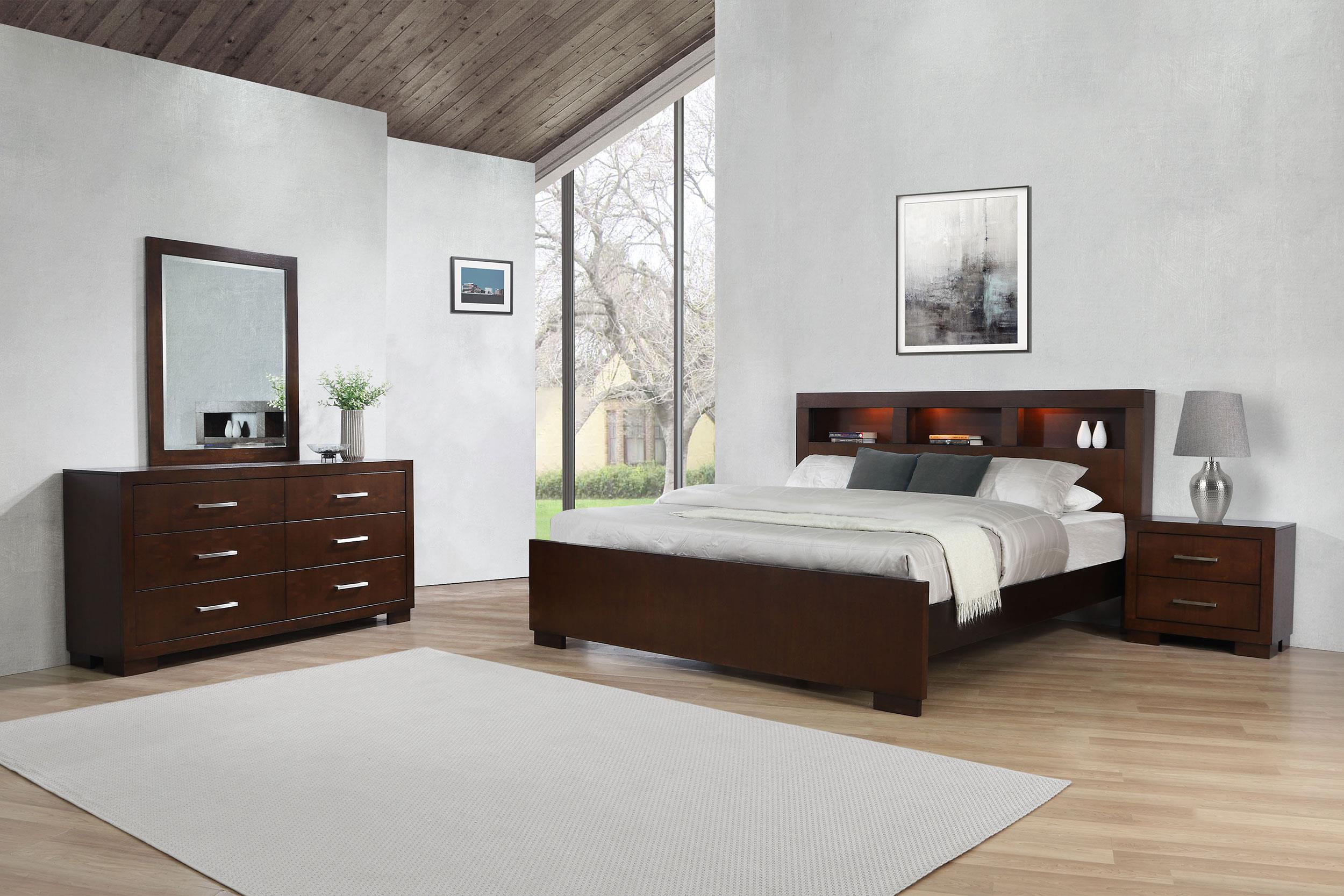 Best Furniture Outlet - Coaster - Jessica 4-piece California King Bedroom Set Cappuccino - 200719KW-S4
