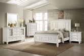 Best Furniture Outlet - Coaster - Sandy Beach 5-piece Eastern King Bedroom Set Cream White - 201301KEN-S5