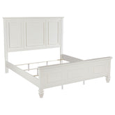 Best Furniture Outlet - Coaster - Sandy Beach 63-inch Eastern King Wood Panel Bed Cream White - 201301KEN