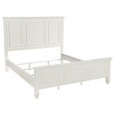 Best Furniture Outlet - Coaster - Sandy Beach 63-inch California King Panel Bed Cream White - 201301KWN