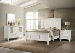 Best Furniture Outlet - Coaster - Sandy Beach 4-piece Queen Bedroom Set Cream White - 201301Q-S4