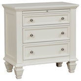 Best Furniture Outlet - Coaster - Sandy Beach 3-drawer Nightstand Cream White - 201302