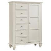 Best Furniture Outlet - Coaster - Sandy Beach 8-drawer Door Chest Cream White - 201308