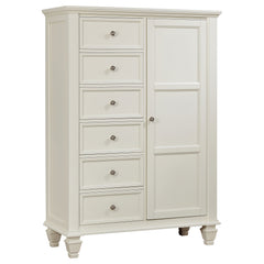 Best Furniture Outlet - Coaster - Sandy Beach 8-drawer Door Chest Cream White - 201308