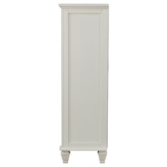 Sandy Beach 8-drawer Door Chest Cream White