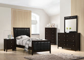 Best Furniture Outlet - Coaster - Carlton 5-piece Twin Bedroom Set Cappuccino - 202091T-S5