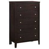 Best Furniture Outlet - Coaster - Carlton 5-drawer Bedroom Chest Cappuccino - 202095