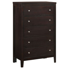 Best Furniture Outlet - Coaster - Carlton 5-drawer Bedroom Chest Cappuccino - 202095