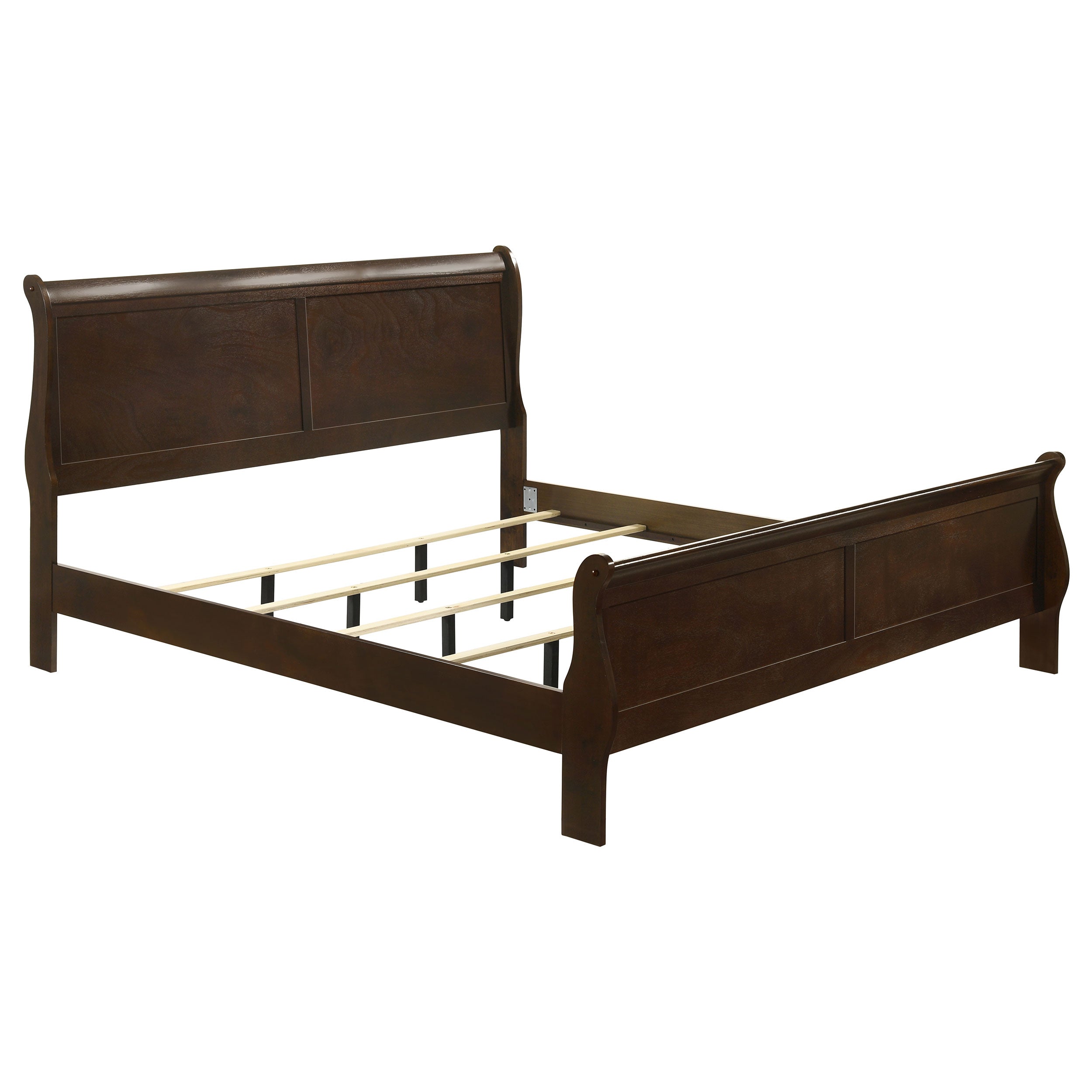 Best Furniture Outlet - Coaster - Louis Philippe Wood Eastern King Sleigh Bed Cappuccino - 202411KE