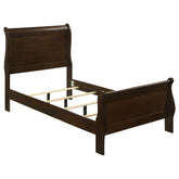 Best Furniture Outlet - Coaster - Louis Philippe Wood Twin Sleigh Bed Cappuccino - 202411T