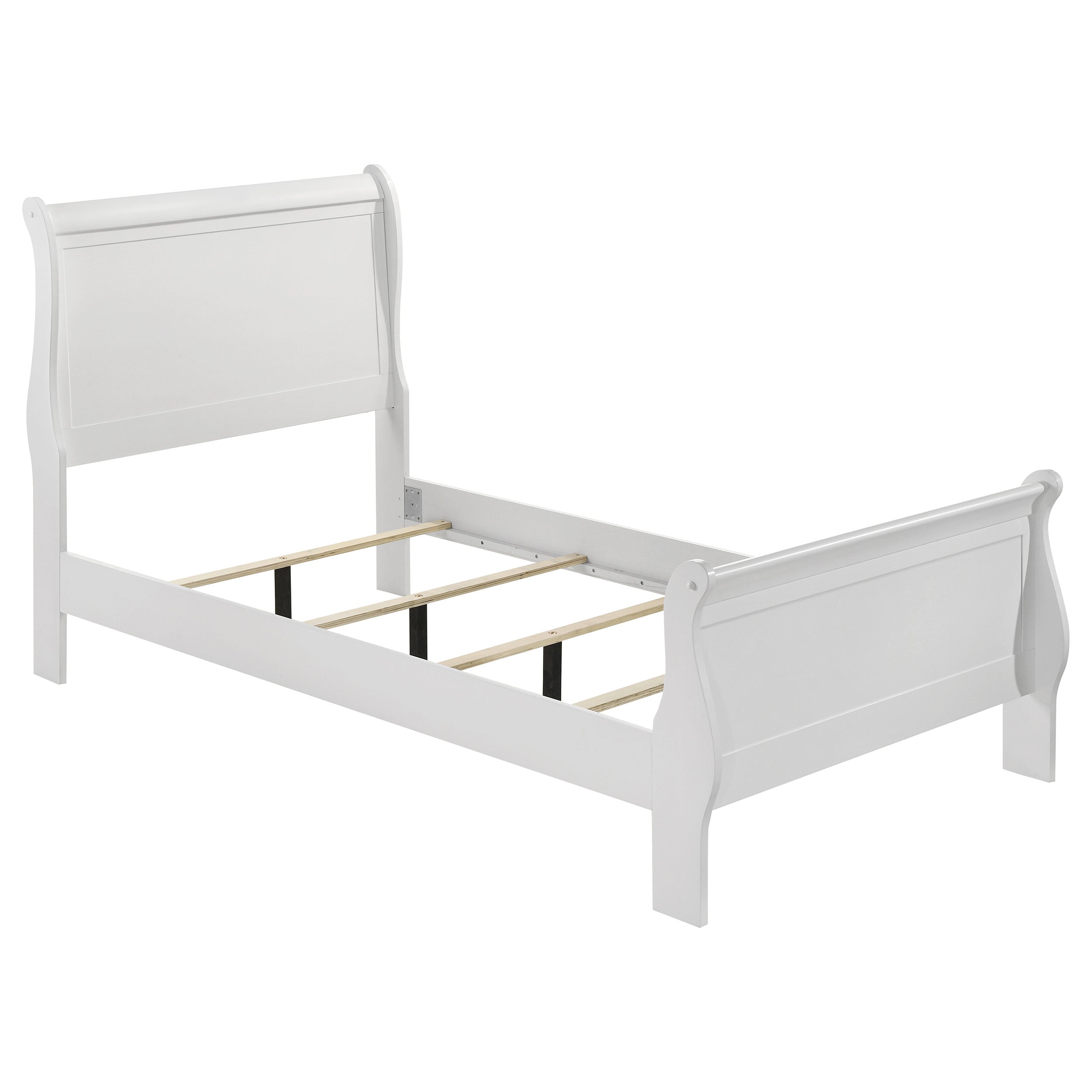 Best Furniture Outlet - Coaster - Louis Philippe 47-inch Twin Sleigh Panel Bed White - 202441T
