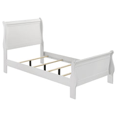 Best Furniture Outlet - Coaster - Louis Philippe 47-inch Twin Sleigh Panel Bed White - 202441T