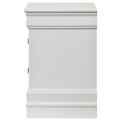 Louis Philippe 2-drawer Nightstand Bedside Table White
