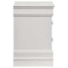 Louis Philippe 2-drawer Nightstand Bedside Table White