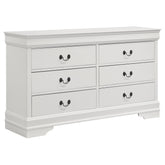 Best Furniture Outlet - Coaster - Louis Philippe 6-drawer Dresser White - 202443