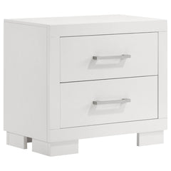 Jessica 4-piece Eastern King LED Bedroom Set Snow White