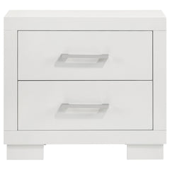 Jessica 4-piece Eastern King LED Bedroom Set Snow White