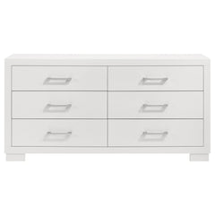 Jessica 4-piece Eastern King LED Bedroom Set Snow White