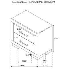 Jessica 5-piece Eastern King LED Bedroom Set Snow White