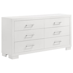Jessica 5-piece Eastern King LED Bedroom Set Snow White