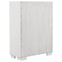 Jessica 5-piece Eastern King LED Bedroom Set Snow White