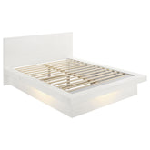Best Furniture Outlet - Coaster - Jessica Wood Eastern King LED Panel Bed Snow White - 202990KE