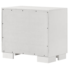 Jessica 2-drawer Nightstand Snow White