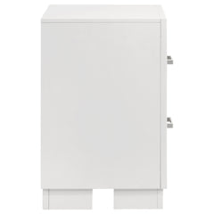 Jessica 2-drawer Nightstand Snow White