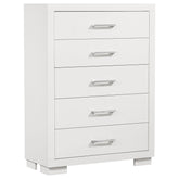 Best Furniture Outlet - Coaster - Jessica 5-drawer Bedroom Chest Snow White - 202995