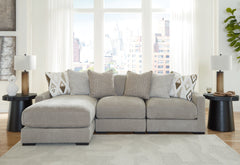 Best Furniture Outlet - Ashley Furniture - Aslan Court Sectional - RAF 3-Piece Sofa Sectional with Chaise / Flax - 20305S3