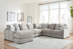 Best Furniture Outlet - Ashley Furniture - Aslan Court Sectional - RAF 6-Piece Sectional with Chaise / Flax - 20305S8