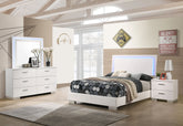 Best Furniture Outlet - Coaster - Felicity 4-piece Full Bedroom Set White High Gloss - 203500F-S4L