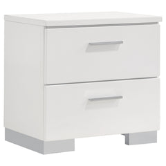 Felicity 4-piece Full Bedroom Set White High Gloss