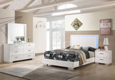 Best Furniture Outlet - Coaster - Felicity 4-piece Full Bedroom Set White High Gloss - 203500F-S4