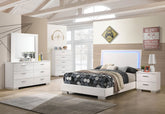 Best Furniture Outlet - Coaster - Felicity 5-piece Full Bedroom Set White High Gloss - 203500F-S5