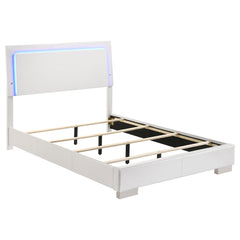 Best Furniture Outlet - Coaster - Felicity Wood Full LED Panel Bed White High Gloss - 203500F