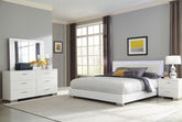 Best Furniture Outlet - Coaster - Felicity 4-piece California King Bedroom Set White Gloss - 203500KW-S4