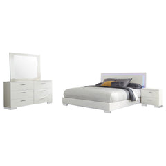 Felicity 4-piece California King Bedroom Set White Gloss