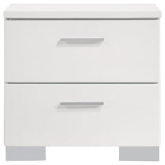 Felicity 4-piece Queen Bedroom Set White High Gloss