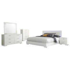 Felicity 5-piece Queen Bedroom Set White High Gloss
