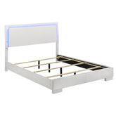 Best Furniture Outlet - Coaster - Felicity Wood Queen LED Panel Bed White High Gloss - 203500Q