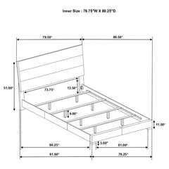 Felicity 6-piece Eastern King Bedroom Set White High Gloss