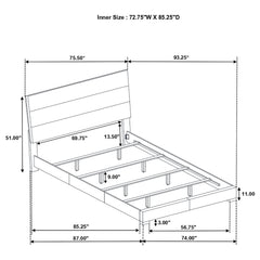 Felicity 5-piece California King Bedroom Set White Gloss