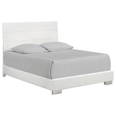 Best Furniture Outlet - Coaster - Felicity Wood California King Panel Bed White High Gloss - 203501KW