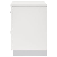 Felicity 2-drawer Nightstand White High Gloss