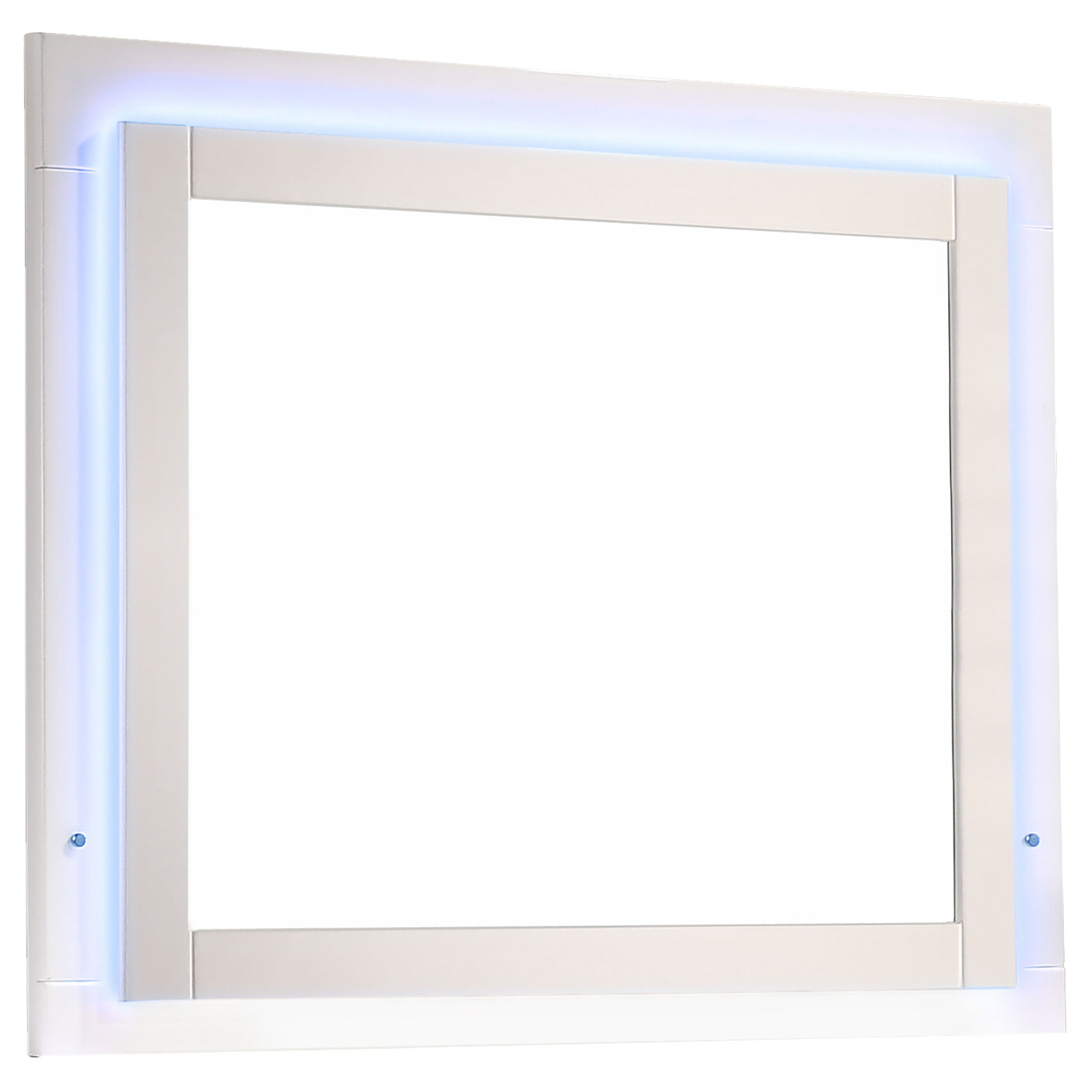 Best Furniture Outlet - Coaster - Felicity Wood LED Dresser Mirror White High Gloss - 203504LED