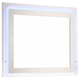 Best Furniture Outlet - Coaster - Felicity Wood LED Dresser Mirror White High Gloss - 203504LED