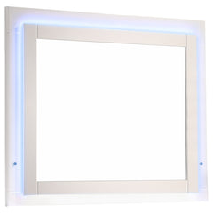 Best Furniture Outlet - Coaster - Felicity Wood LED Dresser Mirror White High Gloss - 203504LED