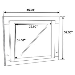 Felicity Wood LED Dresser Mirror White High Gloss